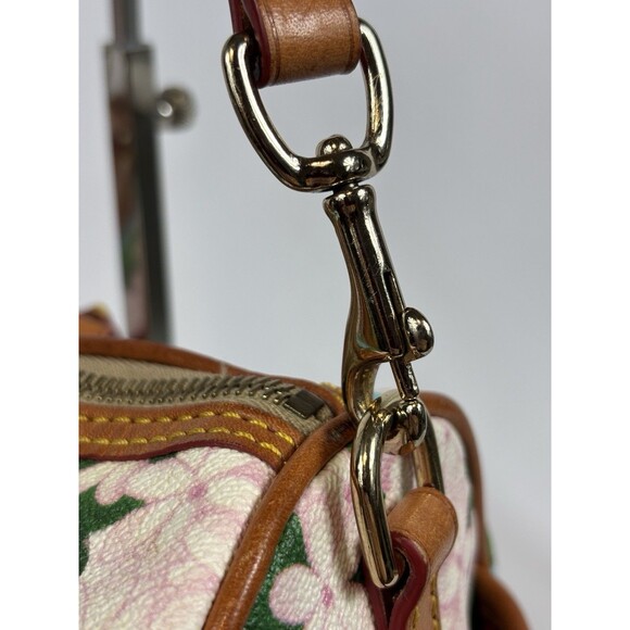 Dooney & Bourke Satchel Bag Shoulder Pink Blue Green Floral Hydrangea Print - Picture 3 of 14